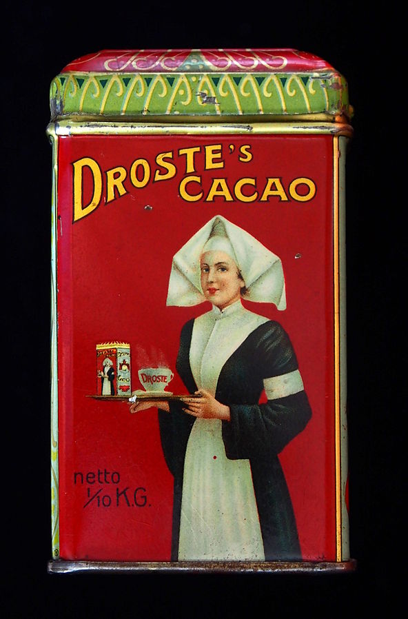 Recursive picture: ad for Droste cacao